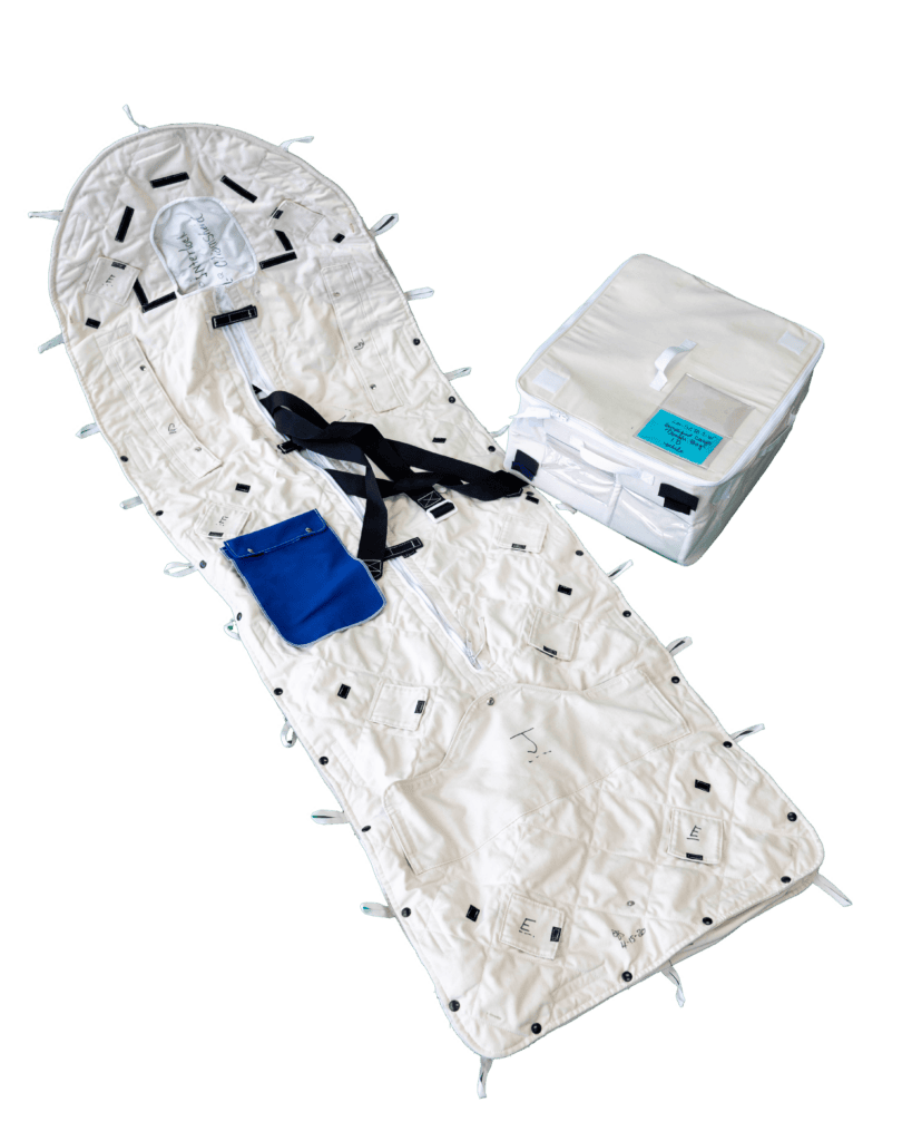 Astronaut sleeping bag and space cargo bag manufactured by American Stitchco, Inc.